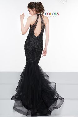 Colors Black Tie Size 8 Floor Length Mermaid Dress on Queenly