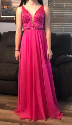 Sherri Hill Pink Size 4 Black Tie Floor Length Straight Dress on Queenly