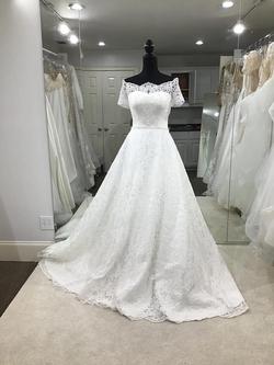 Style 1179 Elly Bride White Size 8 Floor Length Ball gown on Queenly