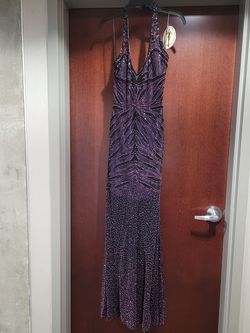 Style 8443 Precious Formals Multicolor Size 10 Floor Length Black Tie $300 Mermaid Dress on Queenly