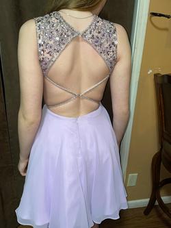 Ellie Wilde Purple Size 0 Mini Prom Cocktail Dress on Queenly