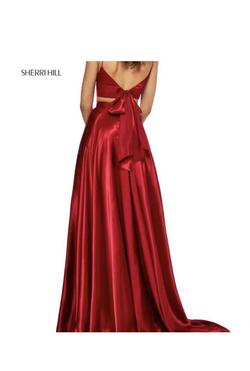 Sherri Hill Red Size 4 Pockets Two Piece Prom Side slit Dress on Queenly