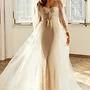 Style Arianna Luce Sposa Nude Size 12 Floor Length Sheer Straight Dress on Queenly