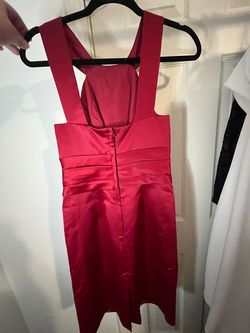 David's Bridal Red Size 2 Midi $300 Davids Bridal Cocktail Dress on Queenly
