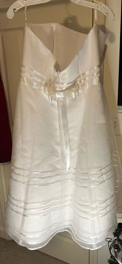 David's Bridal White Size 16 Floor Length $300 Davids Bridal 50 Off A-line Dress on Queenly