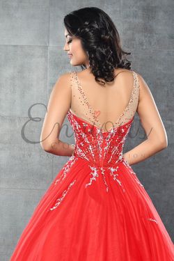 Style 17277 Envious Couture Red Size 2 Tall Height Pageant Floor Length Ball gown on Queenly