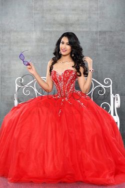 Style 17277 Envious Couture Red Size 2 Pageant Ball gown on Queenly