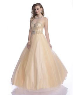 Style 16055 Envious Couture Gold Size 16 Floor Length Pageant Ball gown on Queenly