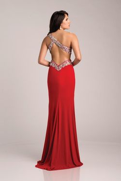 Style 15210 Envious Couture Red Size 00 Prom Beaded Top Straight Dress on Queenly