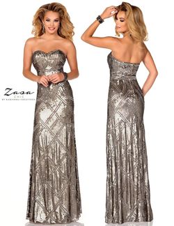 Style K2031 Envious Couture Silver Size 12 Plus Size Straight Dress on Queenly