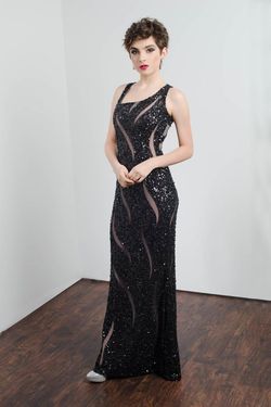 Style 30344 Envious Couture Black Size 4 Floor Length Straight Dress on Queenly