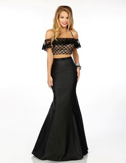 Style 18065 Envious Couture Black Tie Size 6 Military Mermaid Dress on Queenly