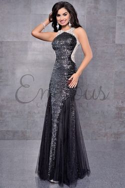 Style 17145 Envious Couture Black Size 0 Jewelled Sequin Sequined Mermaid Dress on Queenly