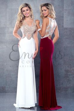 Style 17278 Envious Couture Red Size 4 Tall Height Floor Length Prom Mermaid Dress on Queenly