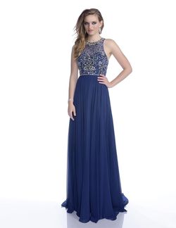 Style 16069 Envious Couture Blue Size 12 Tall Height Floor Length Black Tie Straight Dress on Queenly
