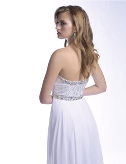 Style 16100 Envious Couture White Size 14 Ivory Tall Height Straight Dress on Queenly