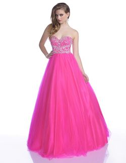 Style 16106 Envious Couture Hot Pink Size 2 Strapless Ball gown on Queenly
