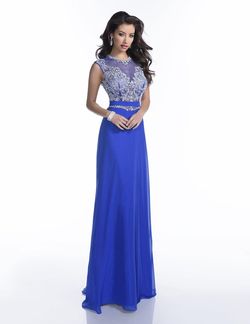 Style 16185 Envious Couture Royal Blue Size 14 Tall Height Straight Dress on Queenly
