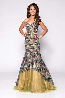 Style 15141 Envious Couture Multicolor Size 6 Floor Length Pageant Mermaid Dress on Queenly