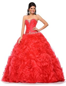 Style 2165 Envious Couture Red Size 6 Tall Height Floor Length Ball gown on Queenly