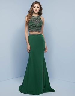 Style J726 Splash Prom Green Size 2 Floor Length Prom Black Tie Emerald Mermaid Dress on Queenly
