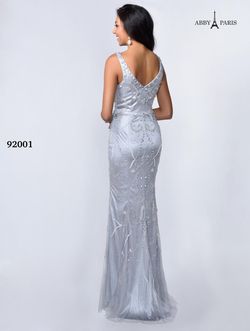 Style 92001 Lucci Lu Silver Size 10 Prom Tall Height Pageant Sequin Mermaid Dress on Queenly