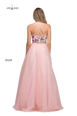 Style 95159 Lucci Lu Pink Size 6 Jewelled Tall Height Ball gown on Queenly