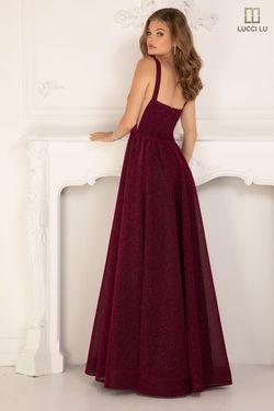 Style 1163 Lucci Lu Red Size 14 Jersey Floor Length A-line Dress on Queenly