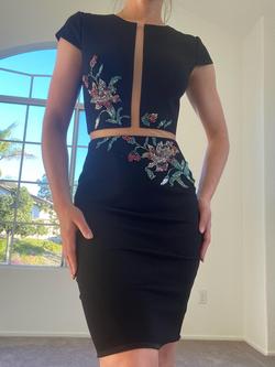 Terani Couture Black Size 4 $300 Sheer Cocktail Dress on Queenly