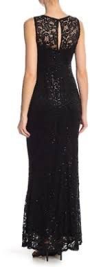 Marina Black Tie Size 14 Floor Length Sequin Straight Dress on Queenly
