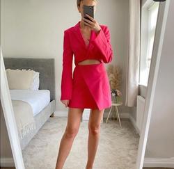 Zara Red Size 10 Midi $300 Cocktail Dress on Queenly