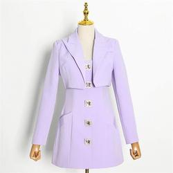Haute Heatherly Purple Size 2 Lavender Midi $300 Interview Cocktail Dress on Queenly