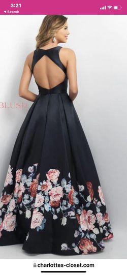 Blush Prom Black Size 2 Keyhole 50 Off Bridgerton Floral Blush Ball gown on Queenly
