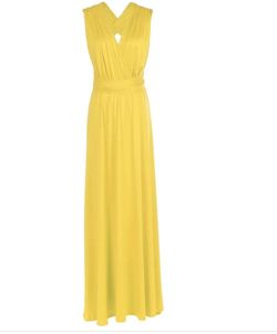 Style B073CGBPLG IWEMEK Yellow Size 2 Floor Length Straight Dress on Queenly