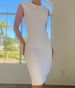 Michael Kors White Size 2 Bridal Shower Interview Summer Cocktail Dress on Queenly