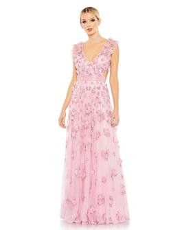 Style 93692 Mac Duggal Pink Size 4 Sequin Polyester V Neck A-line Dress on Queenly