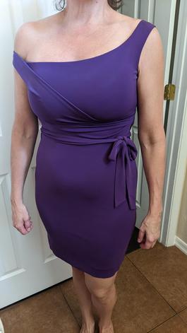 Nicole Miller Purple Size 8 Party Midi Cocktail Dress on Queenly