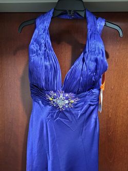 Style 9305 Joli Prom Purple Size 8 Royal Blue 9305 Straight Dress on Queenly