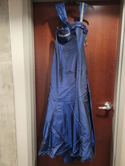 Style  43704 Precious Formals Royal Blue Size 8 Floor Length Mermaid Dress on Queenly