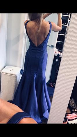 Mac Duggal Blue Size 4 Prom A-line Dress on Queenly