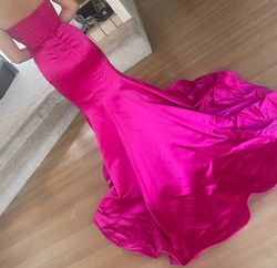 Sherri Hill Pink Size 2 Floor Length Train Sweetheart Prom Mermaid Dress on Queenly