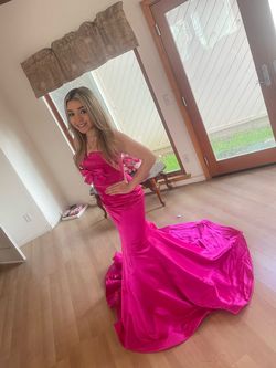 Sherri Hill Pink Size 2 Floor Length Train Sweetheart Prom Mermaid Dress on Queenly
