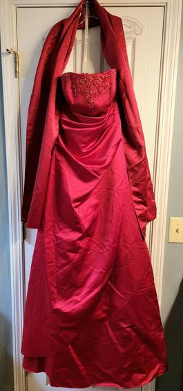 David's Bridal Red Size 4 $300 Davids Bridal A-line Dress on Queenly