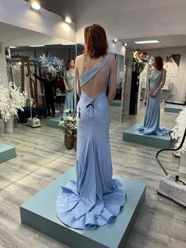 Sherri Hill Blue Size 6 Pageant Prom Cut Out Straight Dress on Queenly