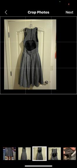 Morgan and Co Silver Size 0 Prom $300 Gray A-line Dress on Queenly
