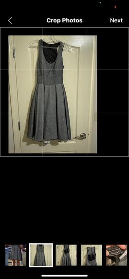 Morgan and Co Silver Size 0 Military Gray Prom A-line Dress on Queenly