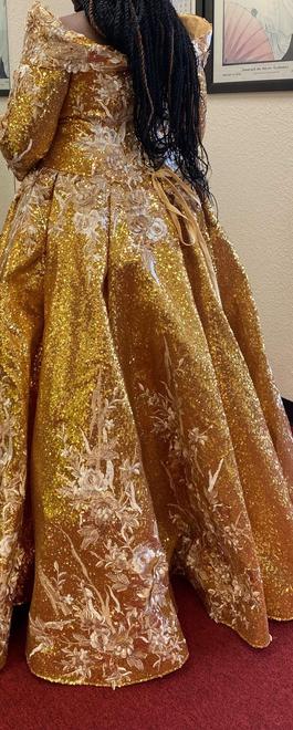 Viniodress Gold Size 20 Embroidery Prom Ball gown on Queenly