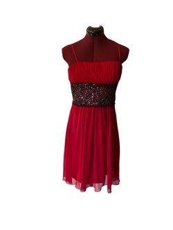 City triangle Red Size 4 Jewelled Straight Dress on Queenly
