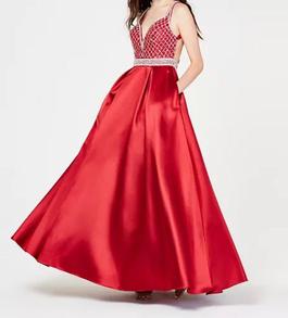 Say yes to the prom Red Size 0 Floor Length Sequin Pockets Ball gown on Queenly