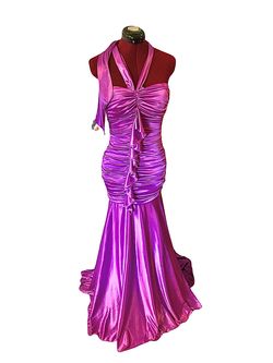 B. Darlin Purple Size 2 Prom Mermaid Dress on Queenly